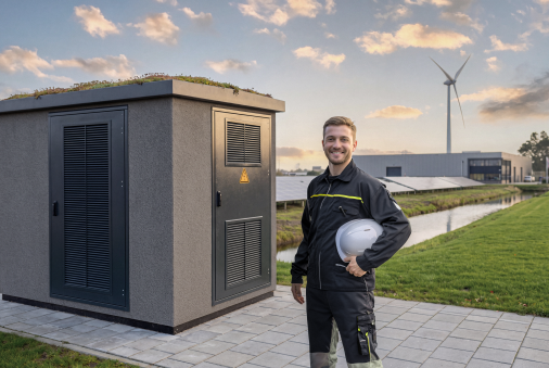 Batenburg_Energietechniek_campagnebeeld_transformatorstation_man lagere resolutie.png